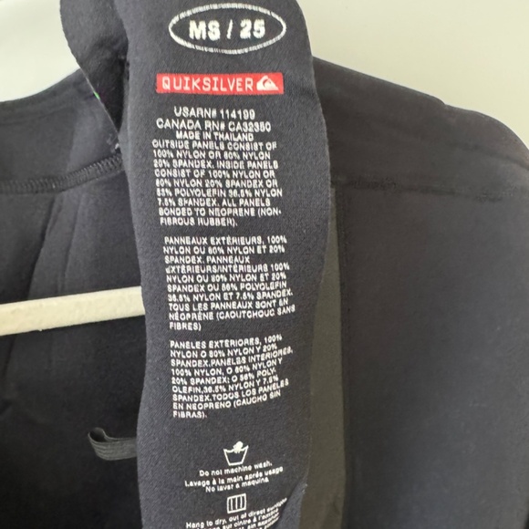 QUIKSILVER Syncro LS 2mm Shorty Spring Long Sleeve Wetsuit Black/Grey MS NWT - Picture 4 of 8